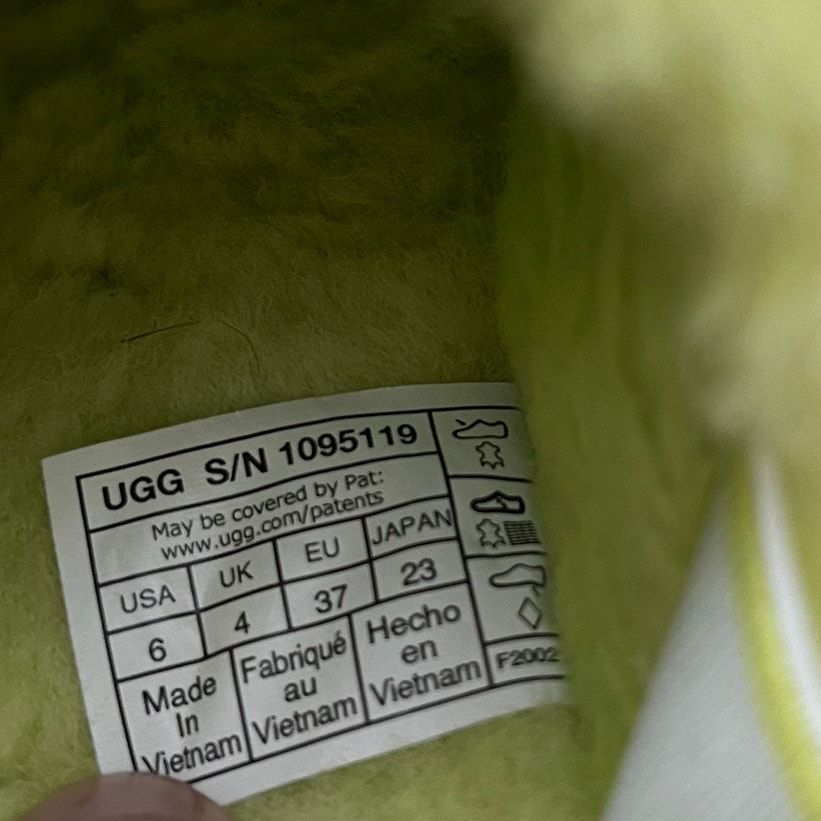 Ugg Fluff Yeah Slide Neon Green Shearling Slippers Women's Us 6 Eu 37 Nwob — image 6 of 8